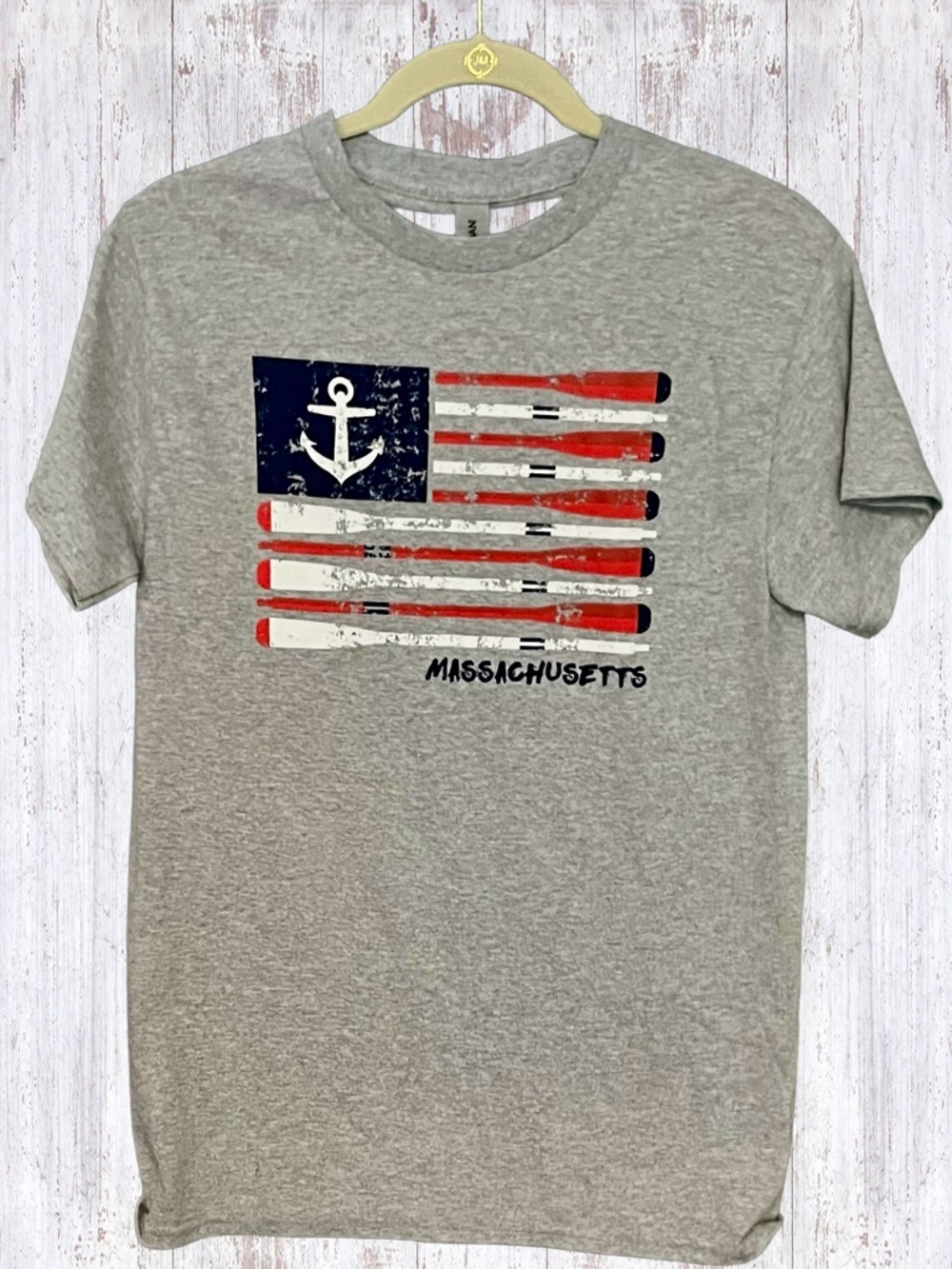 Gildan Men's Small Cotton T-Shirts Massachusetts Set of 2 - Picture 6 of 9